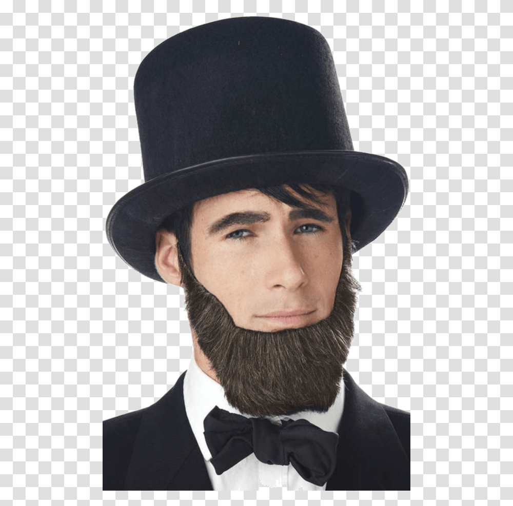 Lincoln Fancy Dress With Beard, Apparel, Face, Person Transparent Png