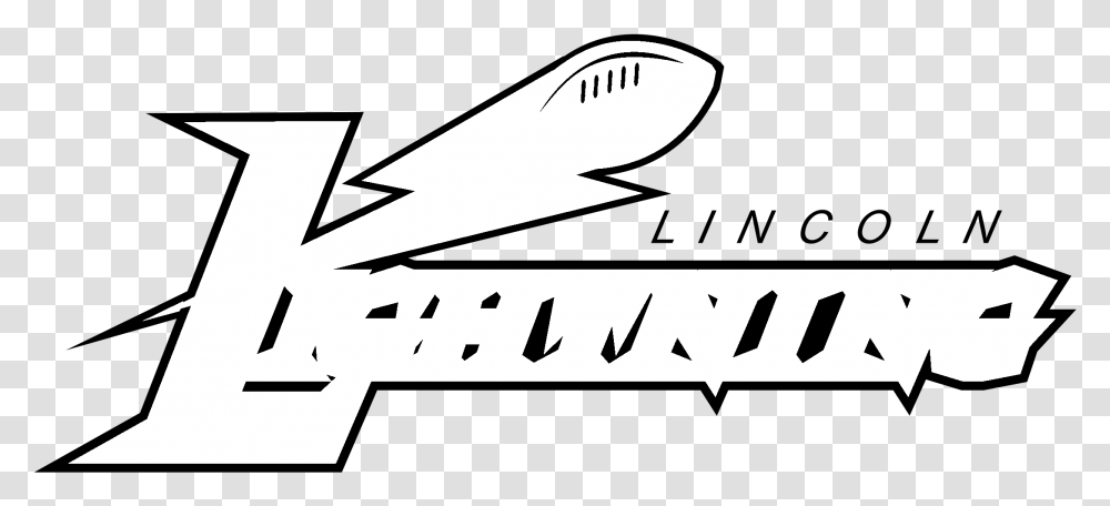 Lincoln Lightning Logo Black And White Calligraphy, Label, Rocket Transparent Png