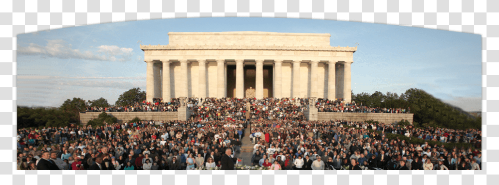 Lincoln Memorial, Audience, Crowd, Person, Building Transparent Png