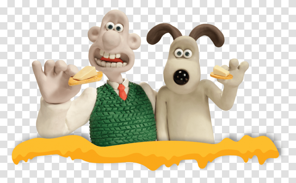 Lincoln Wallace And Gromit Eating Cheese, Toy, Food, Doll, Plant Transparent Png