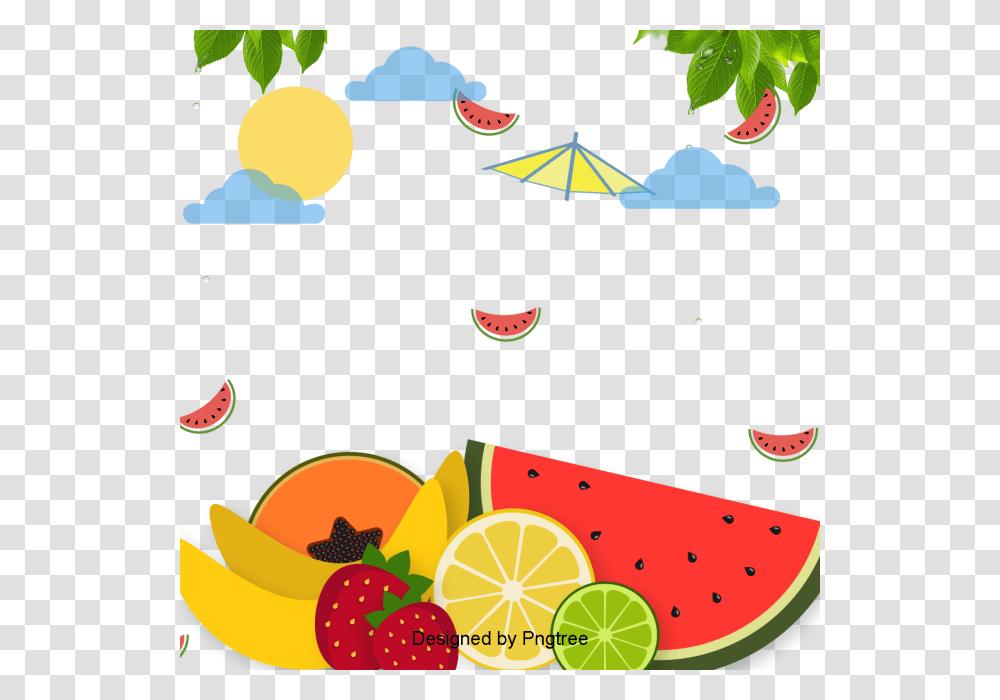 Linda Cool Cartoon Drinks De Holiday Background Cool Cartoon, Plant, Fruit, Food, Citrus Fruit Transparent Png