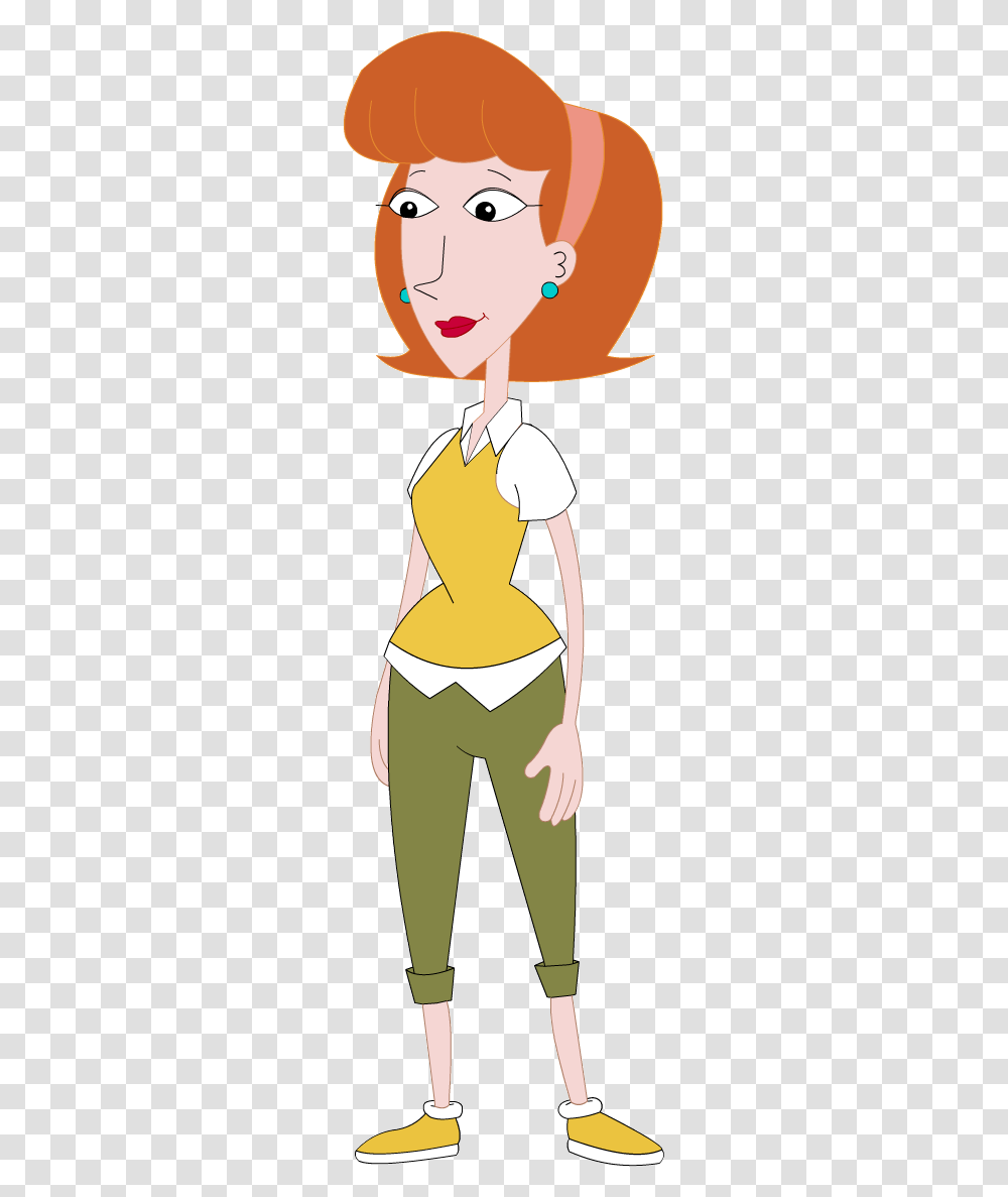 Linda Flynn Fletcher Mom From Phineas And Ferb, Person, Dress, Label Transparent Png