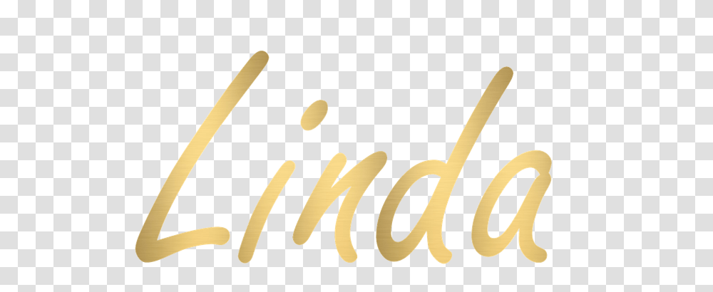 Linda Signature Gold, Label, Calligraphy, Handwriting Transparent Png