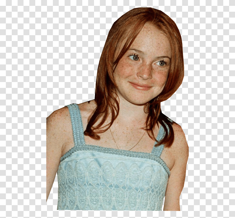 Lindsay Lohan By Itsthesu Lindsay Lohan With Bangs, Face, Person, Human, Freckle Transparent Png