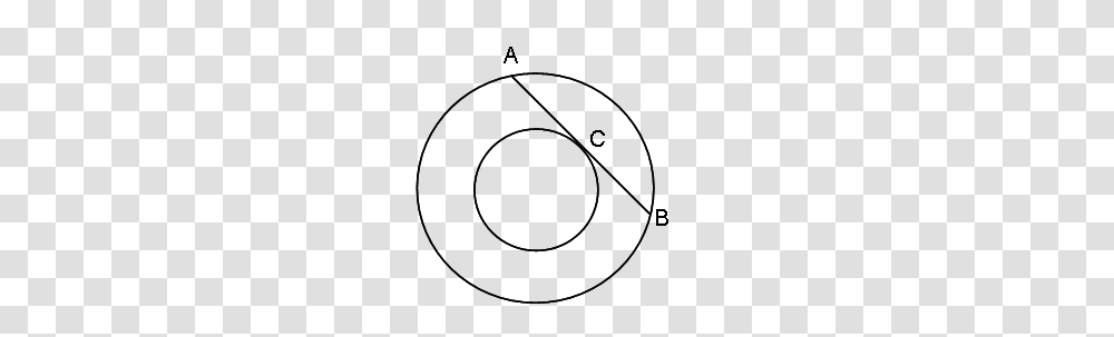 Line Ab Is Metres In Length And Is Tangent To The Inner Circle, Number, Diagram Transparent Png