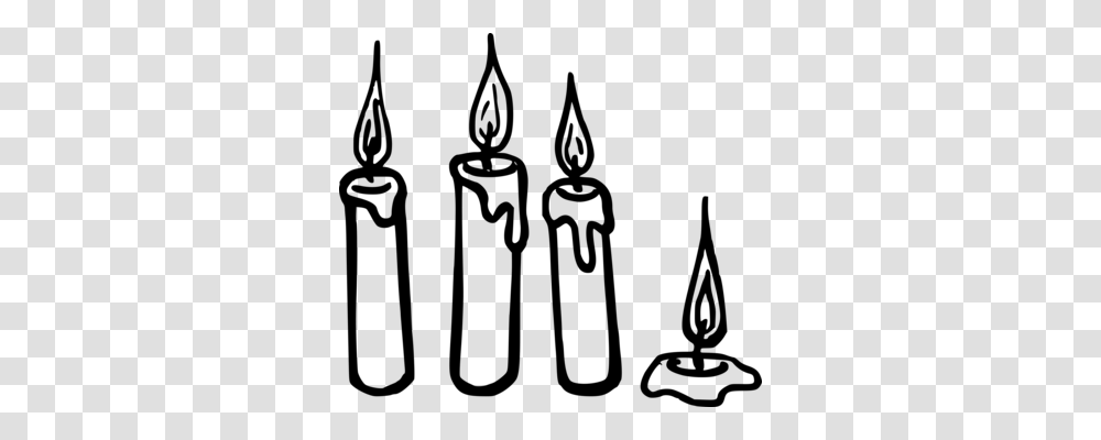 Line Art Christmas Day Birthday Candle Black And White Free, Gray, World Of Warcraft Transparent Png