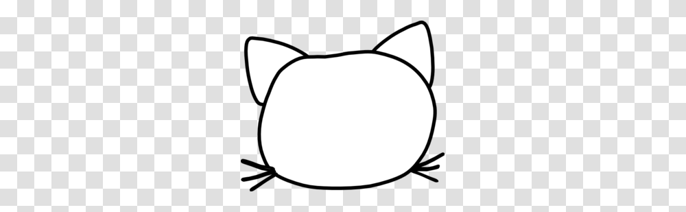 Line Art Clipart Cat Head, Cushion, Diaper, Plant, Food Transparent Png