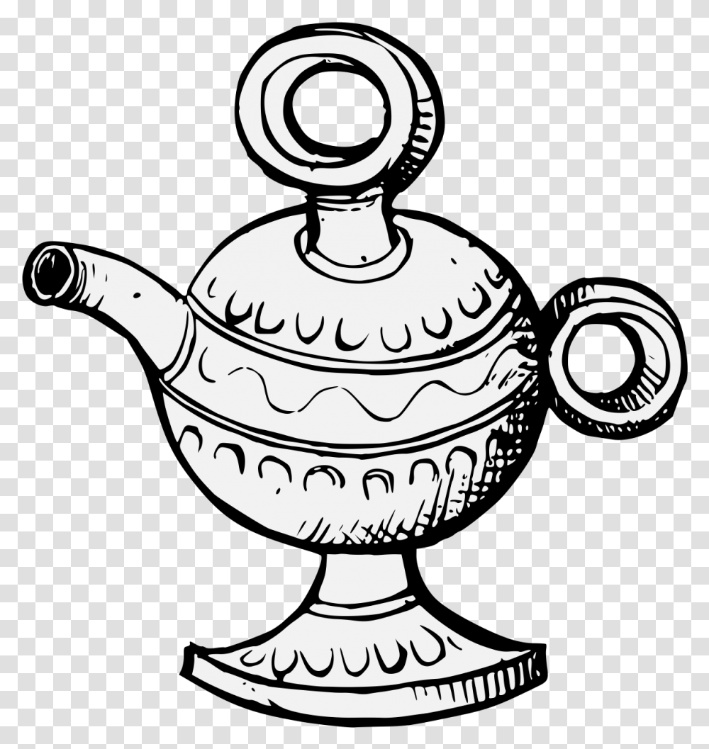 Line Art Clipart Download, Pottery, Teapot, Lamp Transparent Png