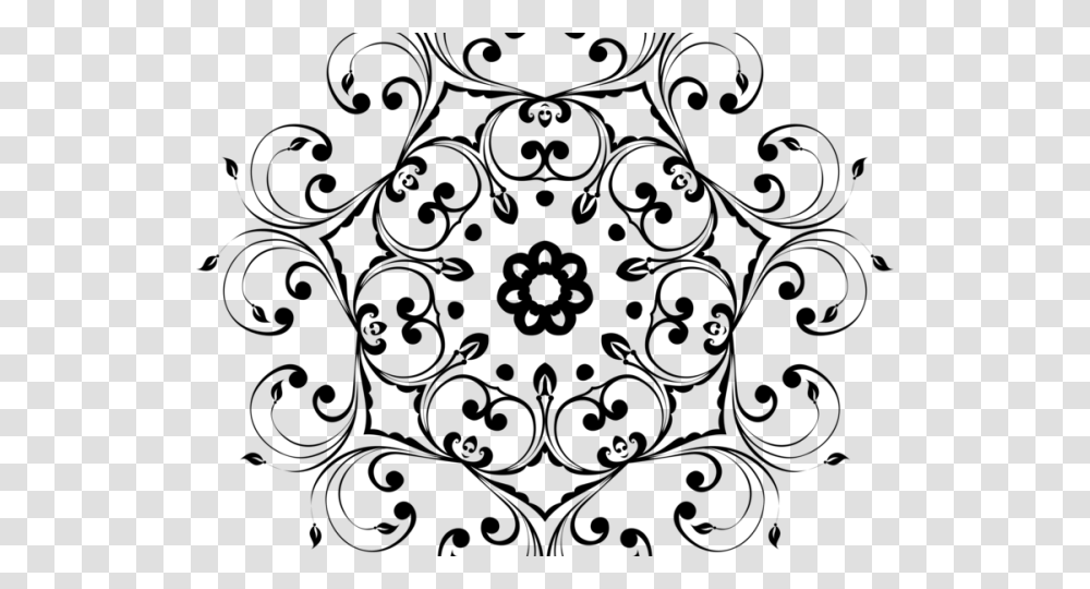 Line Art Clipart Floral Line Art Vector Design, Gray, World Of Warcraft Transparent Png