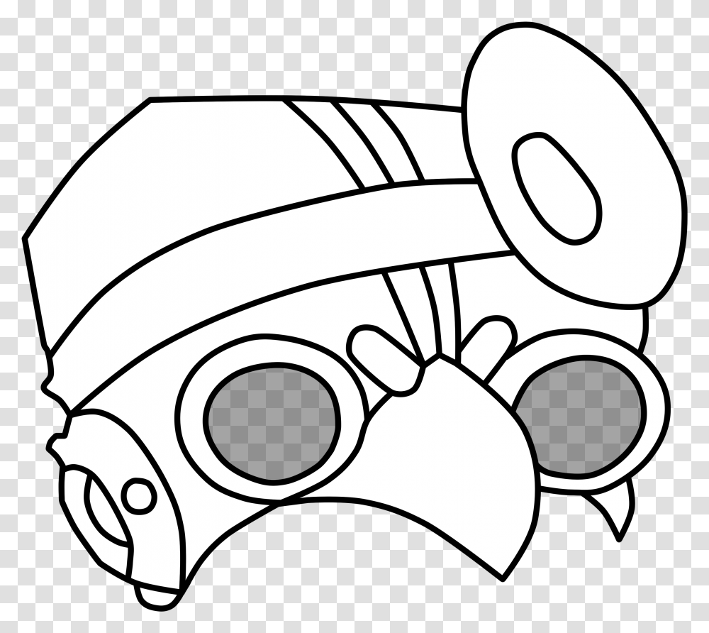 Line Art, Apparel, Binoculars, Hat Transparent Png