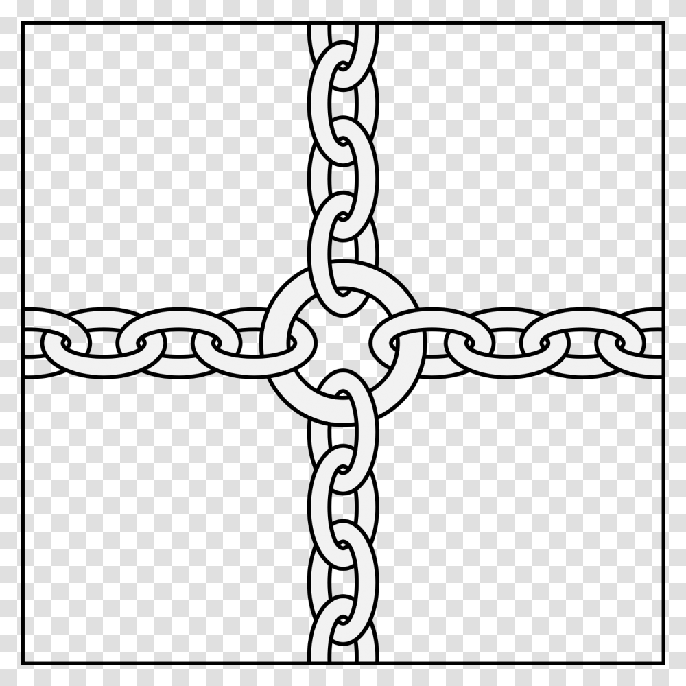Line Art, Cross, Chain Transparent Png