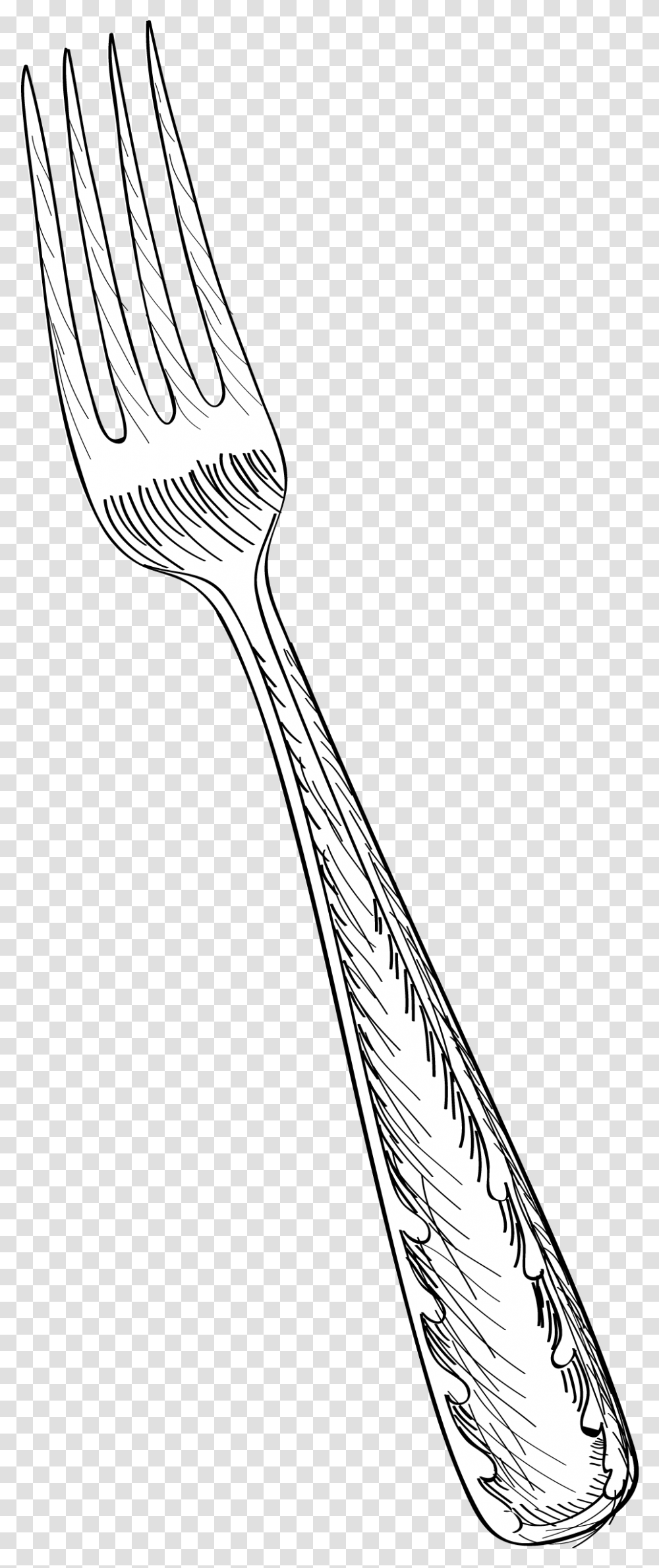 Line Art, Cutlery, Fork, Spoon Transparent Png