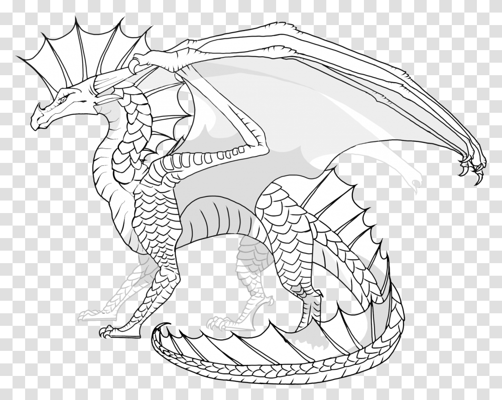 Line Art Dragon Character Legendary Creature Wings Of Fire Dragon Lineart, Person, Human, Horse, Mammal Transparent Png