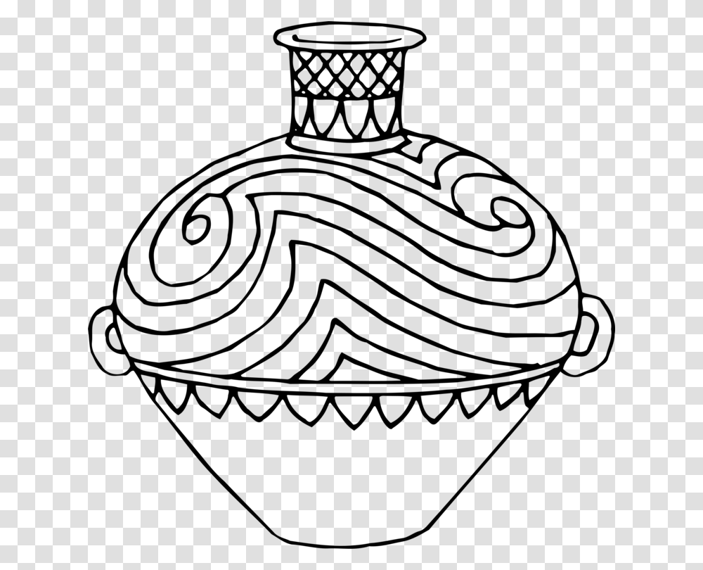 Line Art Drawing Black And White Vase Painting, Gray, World Of Warcraft Transparent Png