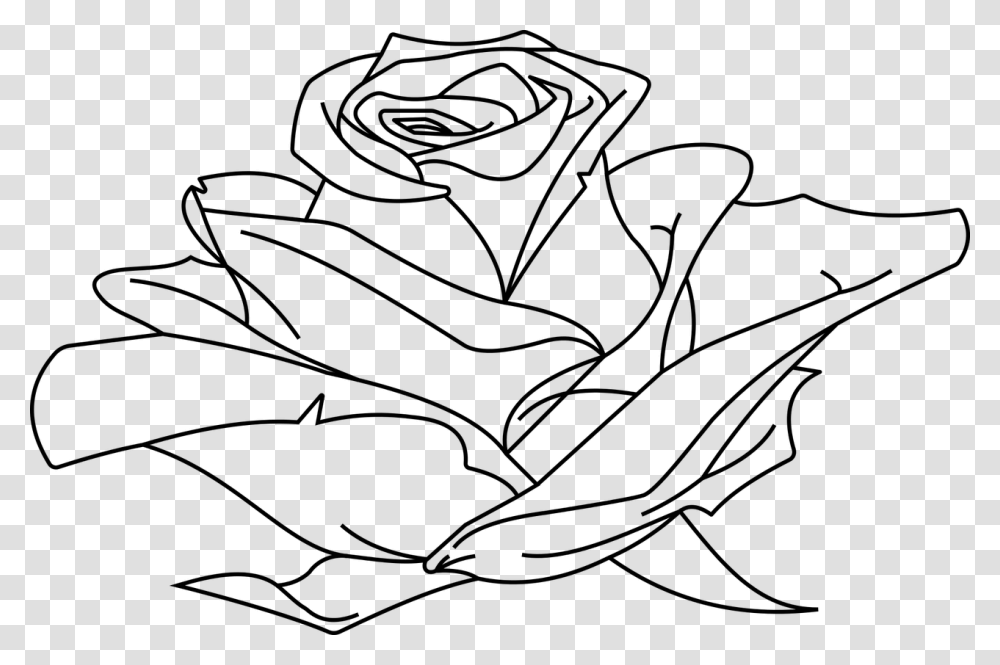 Line Art Drawing Clip Art Line Art Rose In Line Drawing, Gray, World Of Warcraft Transparent Png