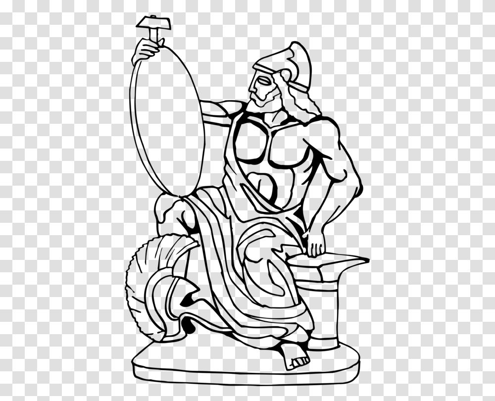 Line Art Drawing Mammal Statue, Gray, World Of Warcraft Transparent Png