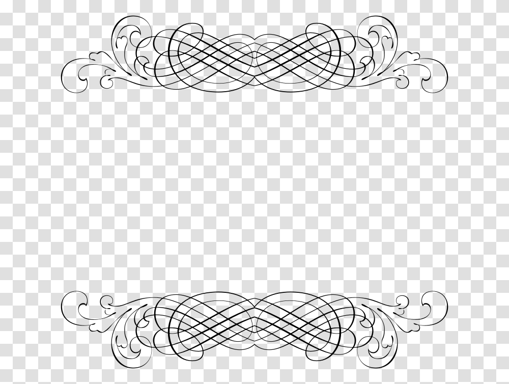 Line Art Frame Decorative Lines With Backgrounds, Gray, World Of Warcraft Transparent Png