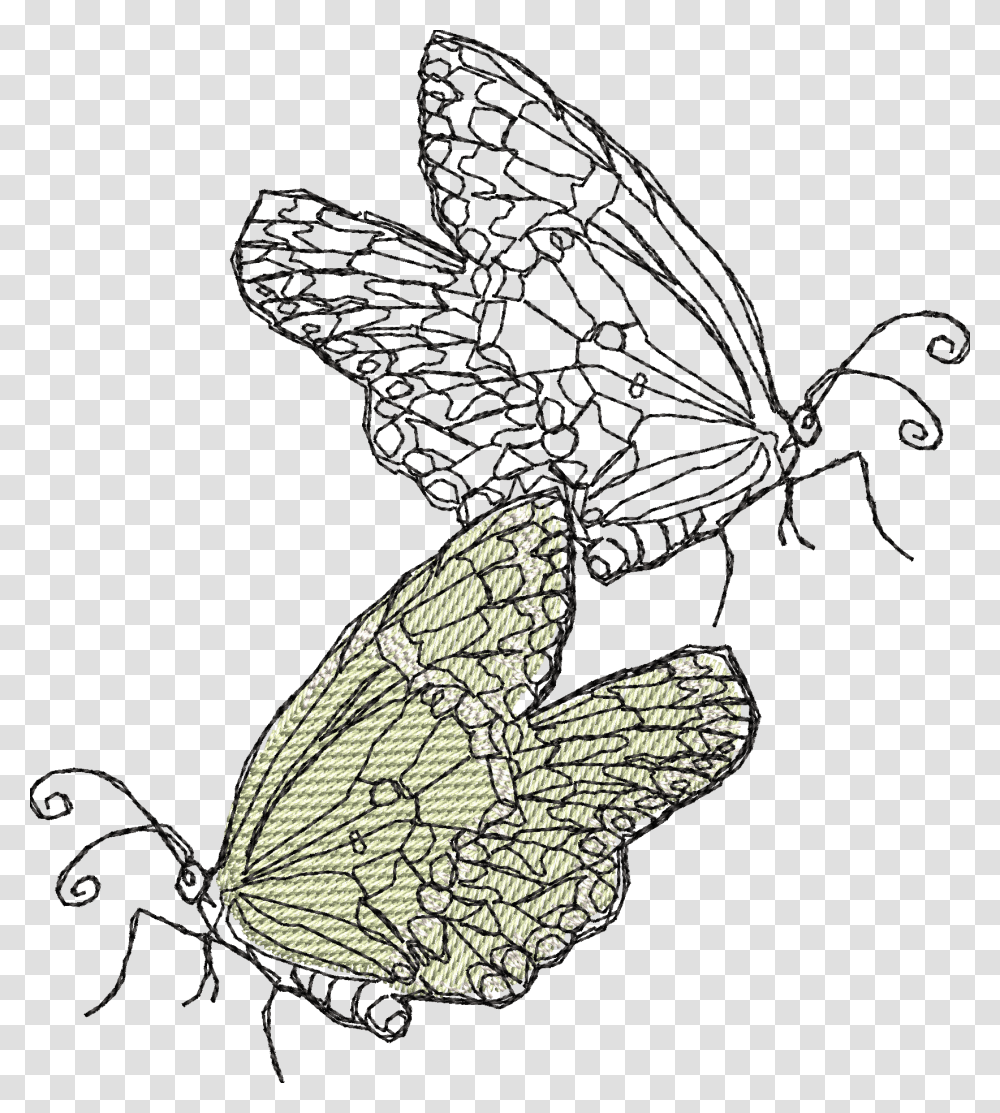 Line Art, Insect, Invertebrate, Animal, Butterfly Transparent Png
