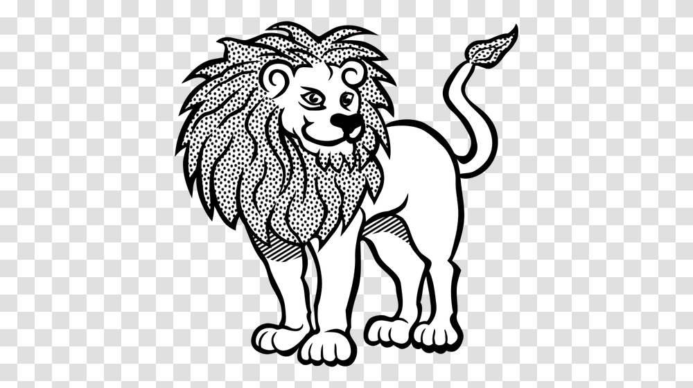 Line Art Lion Vector Illustration, Stencil, Mammal, Animal, Cheetah Transparent Png