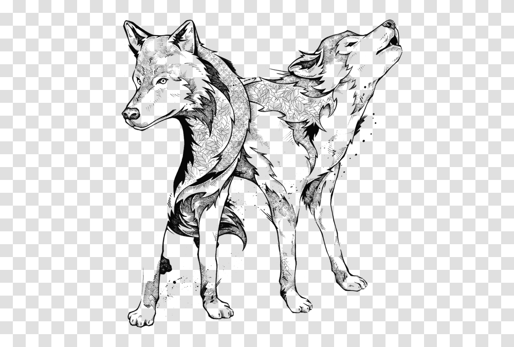 Line Art, Mammal, Animal, Wolf, Cat Transparent Png