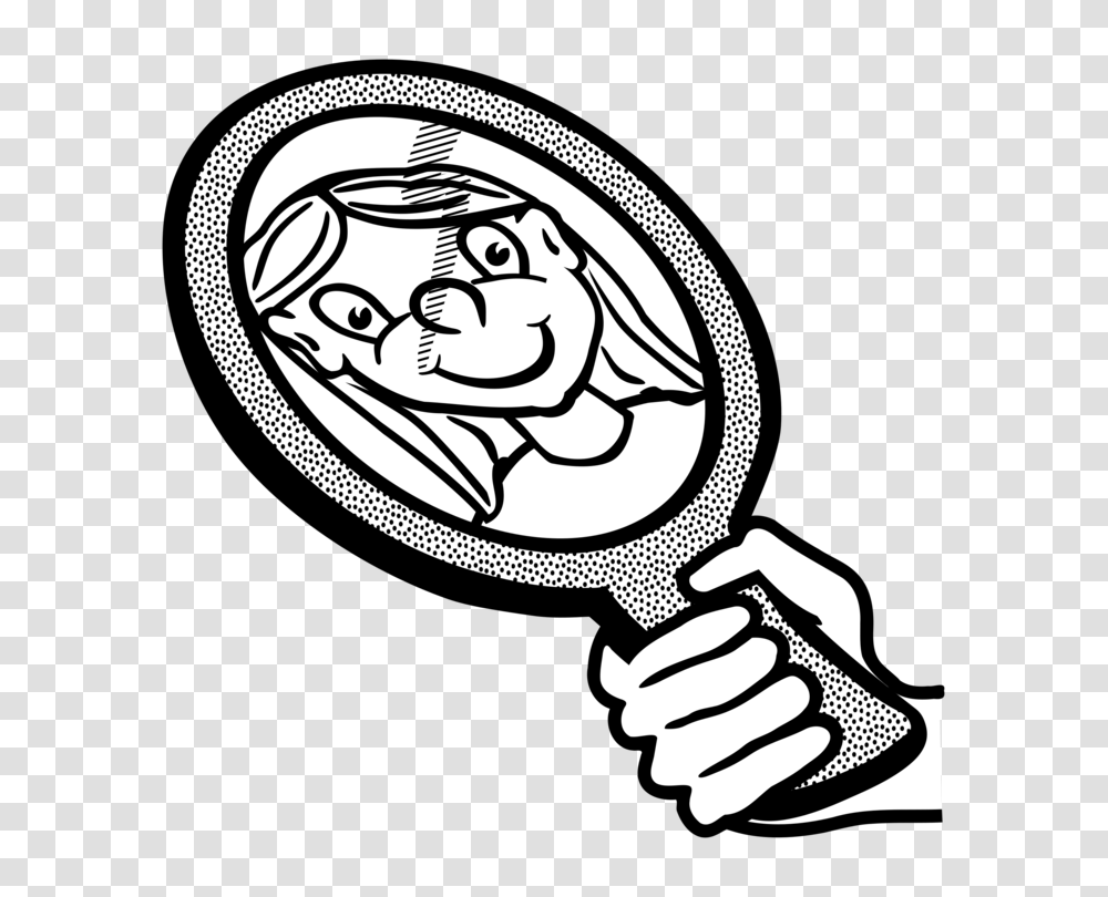 Line Art Mirror Drawing Reflection Computer Icons, Magnifying Transparent Png