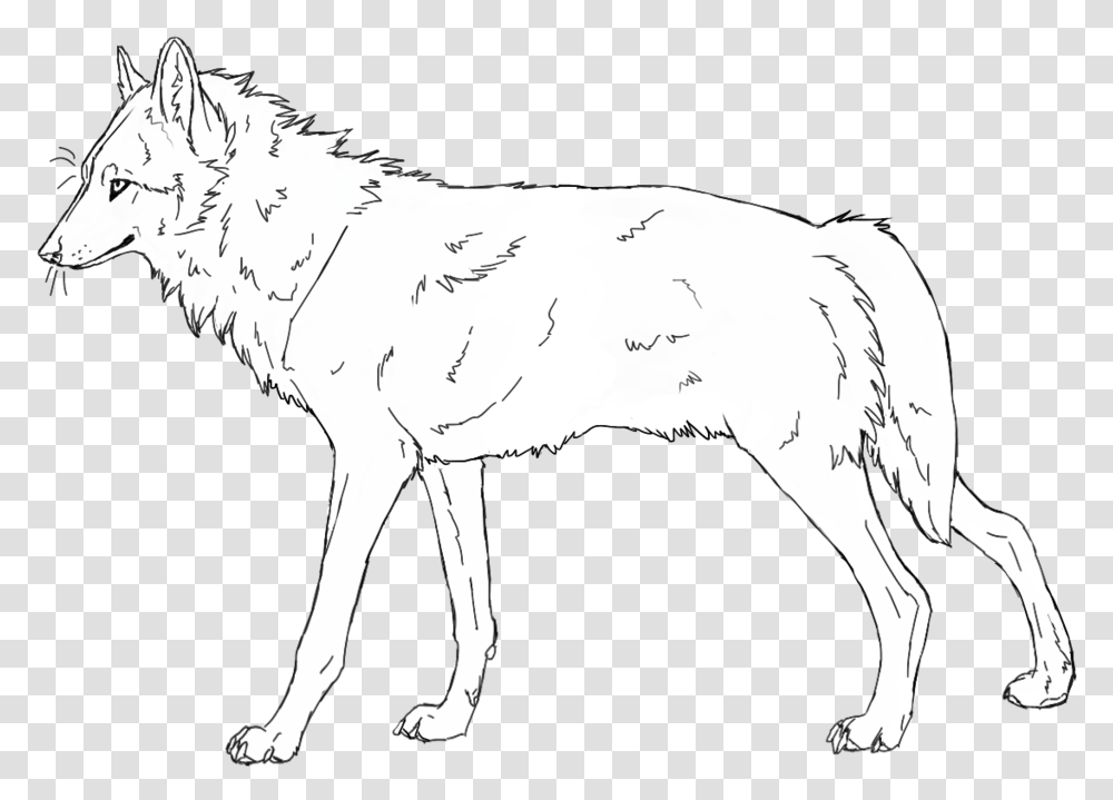 Line Art Mule Pit Bull Drawing Black And White Line Art, Wolf, Mammal, Animal, Coyote Transparent Png