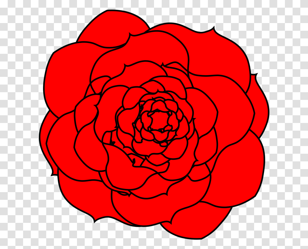 Line Art Plant Flower Clipart Ground Rose, Dahlia, Blossom, Spiral, Pattern Transparent Png