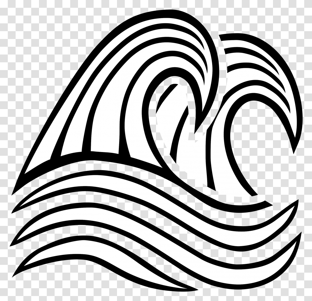 Line Art Wind Wave Drawing Breaking Black And White Waves Drawing Black And White, Text, Stencil, Graphics, Food Transparent Png