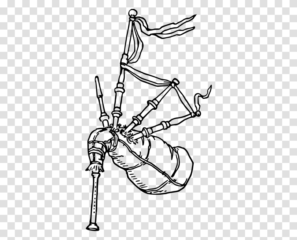 Line Artartarea Bagpipes Clip Art Black And White, Gray, World Of Warcraft Transparent Png