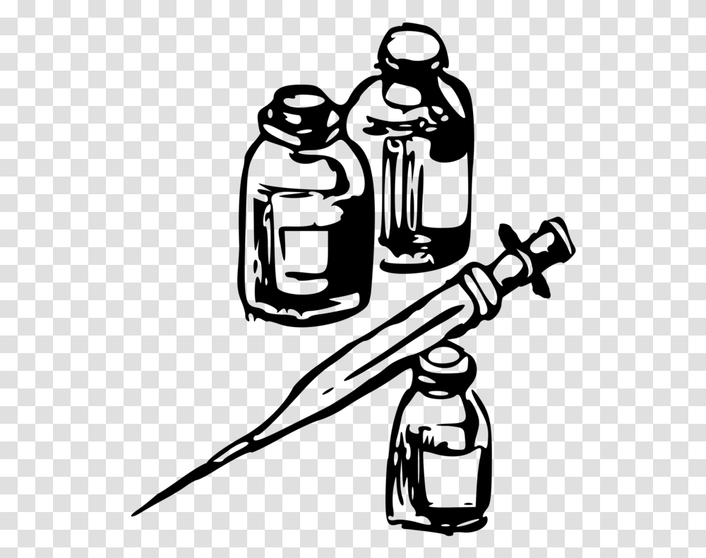 Line Artartblackandwhite Glass Bottle, Gray, World Of Warcraft Transparent Png