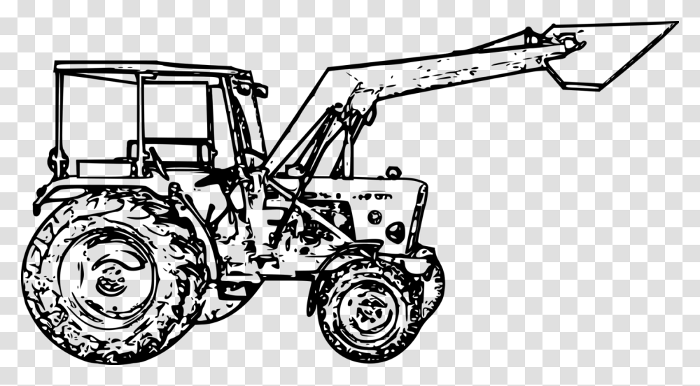 Line Artautomotive Tirecar Black And White Tractors, Gray, World Of Warcraft Transparent Png