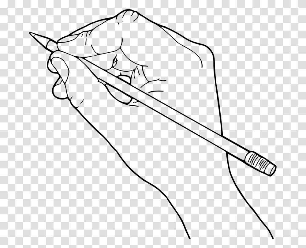 Line Artdrawingneck Hand With Pencil Drawing, Gray, World Of Warcraft Transparent Png