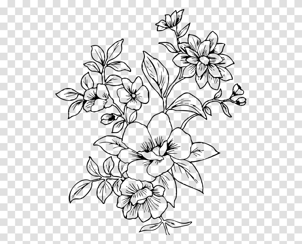 Line Artplantflora Flowers Line Art, Gray, World Of Warcraft Transparent Png