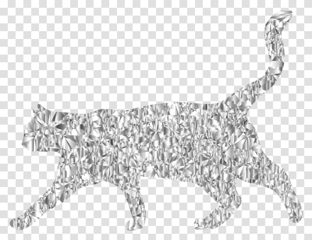 Line Artpumabig Cats Clipart Royalty Free Svg Diamond Cat, Animal, Mammal, Drawing, Person Transparent Png