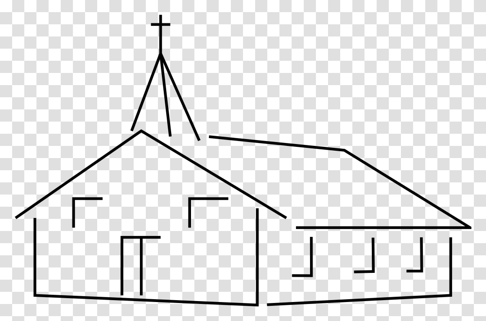 Line Artshedtriangle Church Clipart Black And White Free, Gray, World Of Warcraft Transparent Png