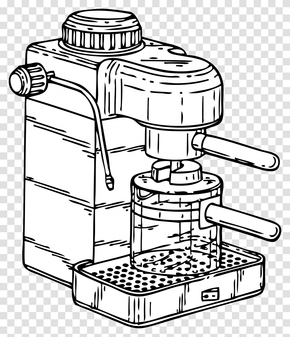 Line Artsmall Appliancemachine Clipart Royalty Free Coffee Machine Line Art, Robot Transparent Png
