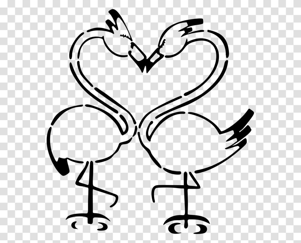 Line Artswantail Flamingo Love Icon, Gray, World Of Warcraft Transparent Png