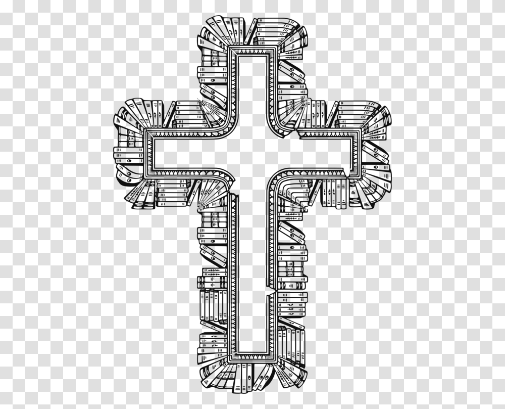 Line Artsymbolcross Cross, Crucifix, Emblem Transparent Png