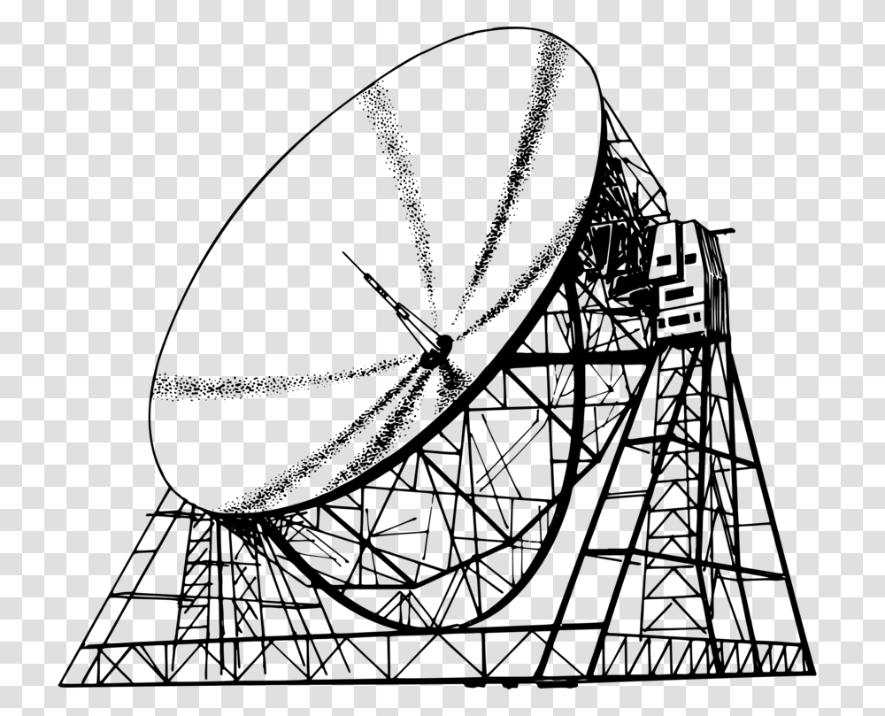 Line Arttelecommunications Engineeringantenna Radio Telescope Clip Art Black And White, Gray, World Of Warcraft Transparent Png