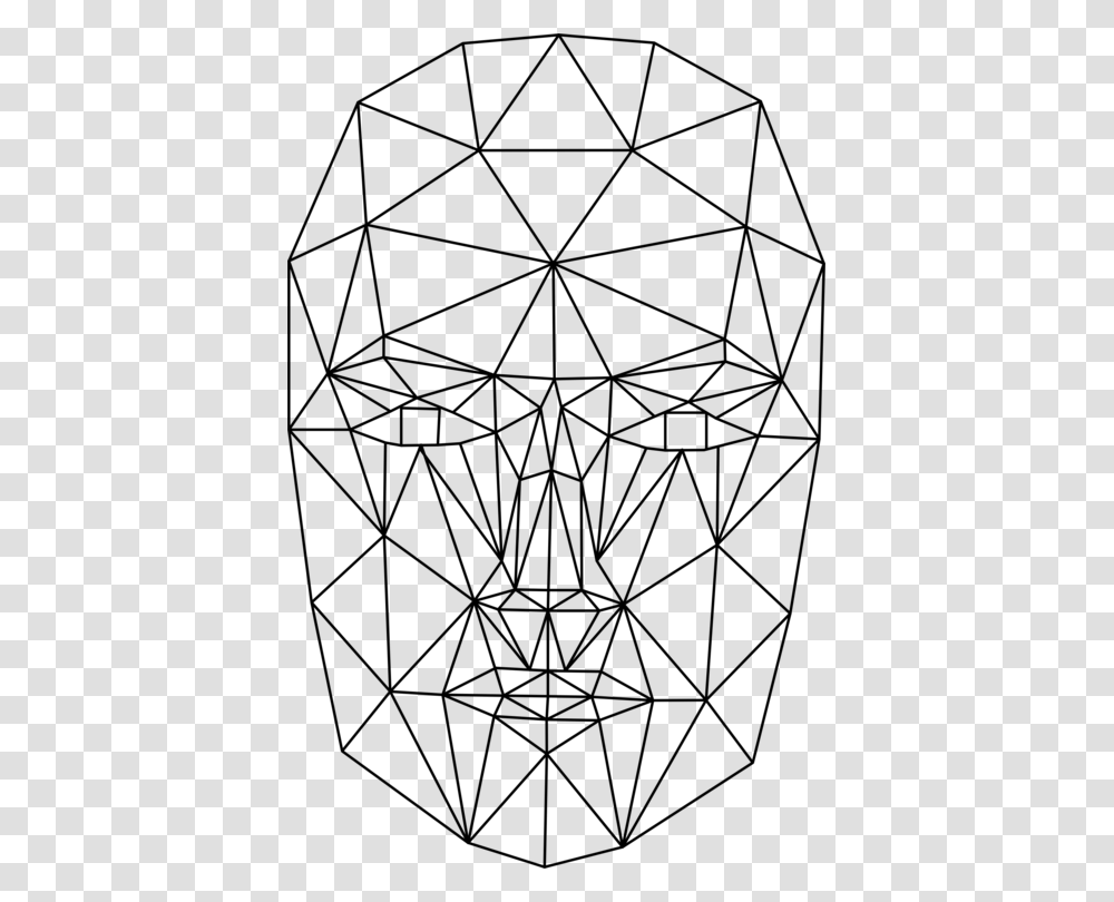 Line Arttrianglesymmetry Wireframe Head, Gray, World Of Warcraft Transparent Png