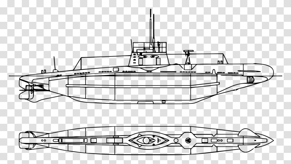 Line Artwatercraftangle Submarine Lineart, Gray, World Of Warcraft Transparent Png