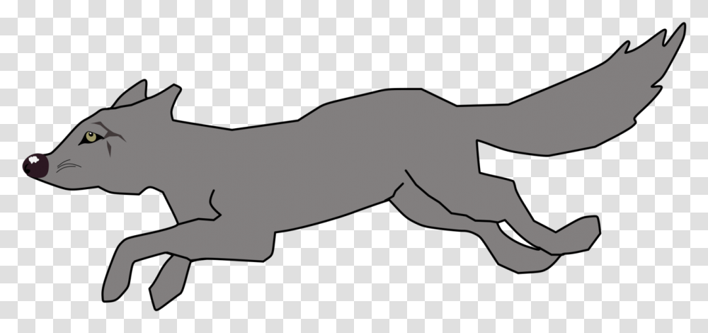 Line Artwildlifesmall To Medium Sized Cats Clipart Running Wolf Clipart, Hand, Statue, Sculpture, Text Transparent Png