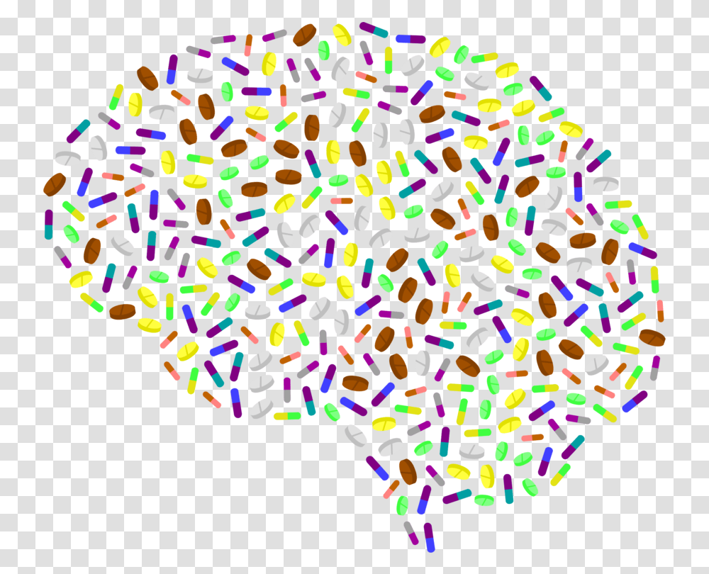 Line Brain Human Clipart Free Clip Art Brain, Graphics, Paper, Confetti, Rug Transparent Png