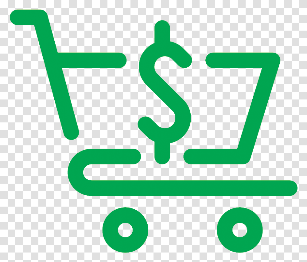 Line Clipart Online Shopping Shopping Cart, Number, Green Transparent Png