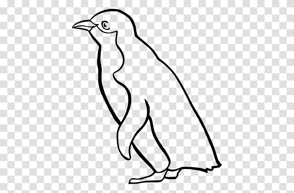 Line Clipart Penguin, Bird, Animal, King Penguin, Stencil Transparent Png