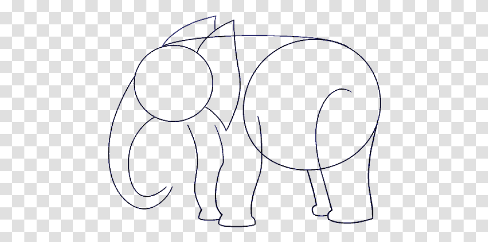 Line Drawing Of Elephant Drawing, Face, Silhouette Transparent Png