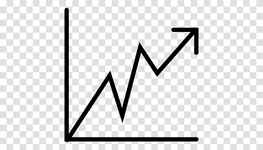 Line Graph With Ascending Arrow, Triangle, Logo Transparent Png