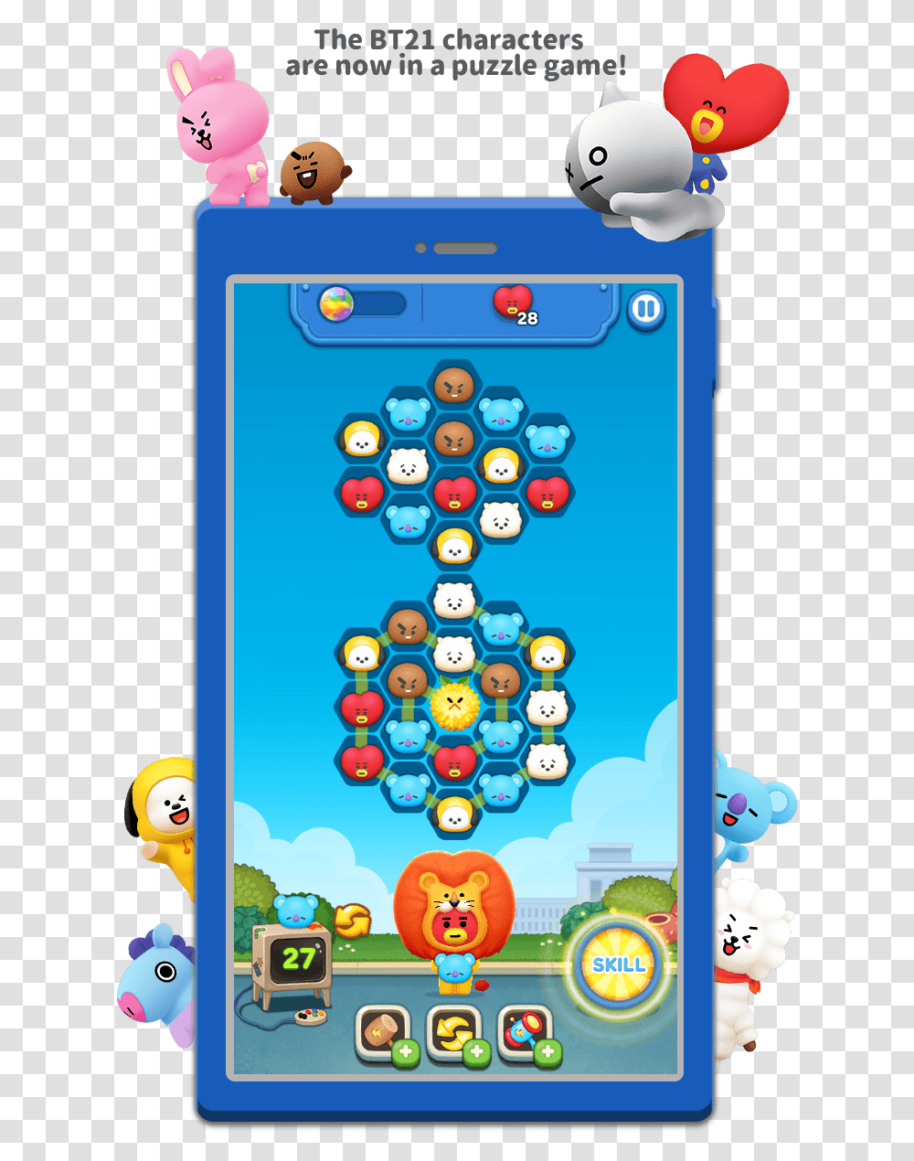 Line Hello Bt21 Official Site Cartoon, Angry Birds, Text, Animal, Super Mario Transparent Png