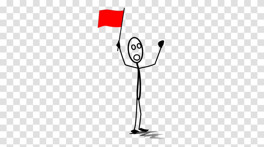 Line Man With Red Flag Vector Illustration, Gray, World Of Warcraft Transparent Png