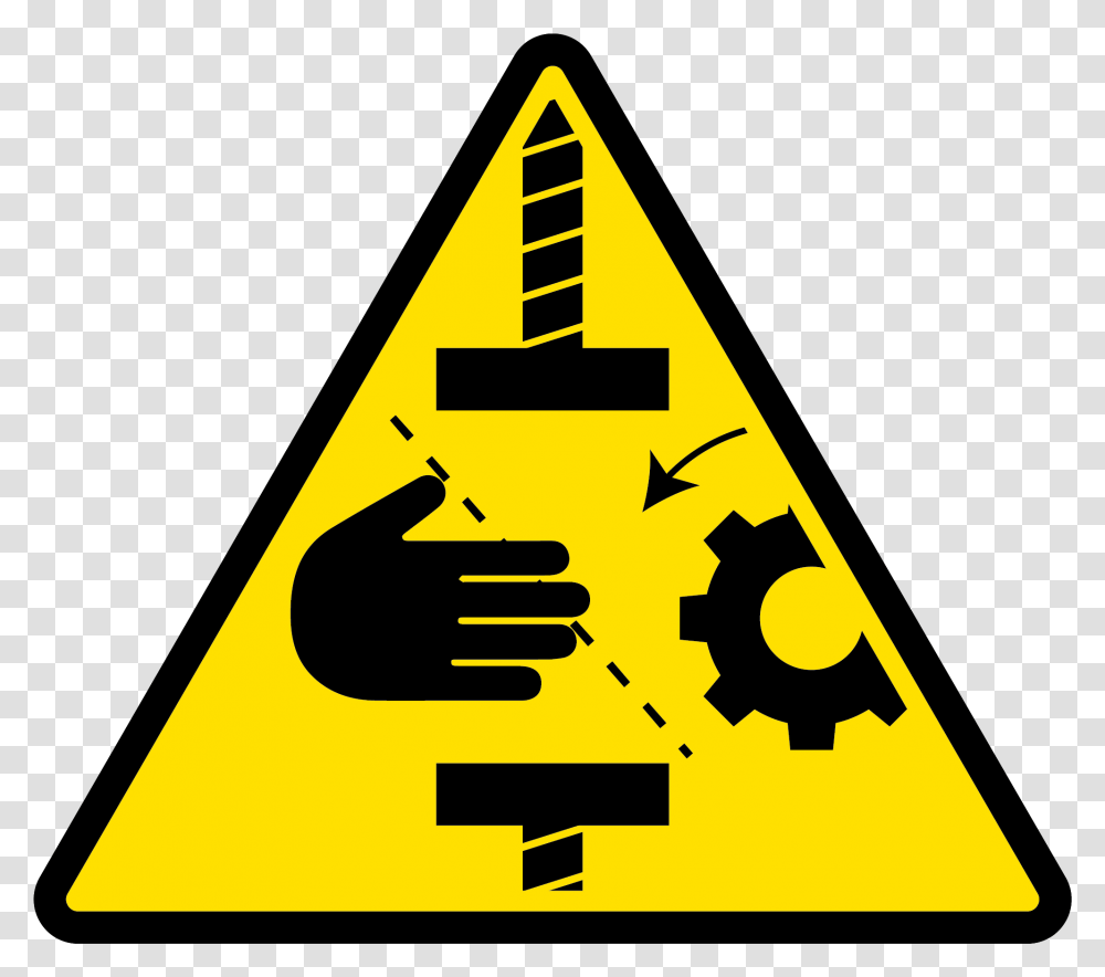 Line Of Fire Caution Finger Trap Sign, Triangle, Symbol, Road Sign Transparent Png